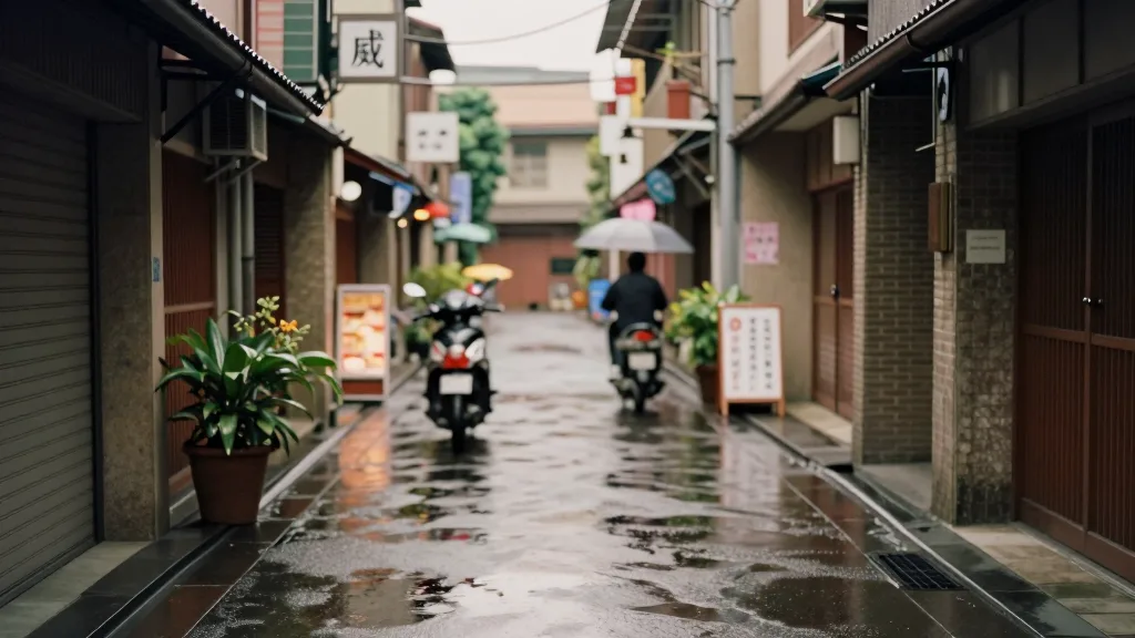 雨夜的台北街道——日常便宜不能對沖長期住房 / 退休 / 育兒缺口。