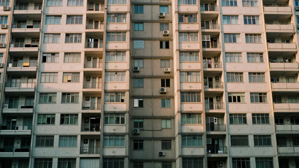 維也納 / 新加坡式公共住宅外牆韻律窗戶,黃昏暖光